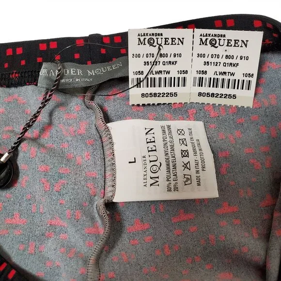 ALEXANDER MCQUEEN CROPPED LEGGINGS MULTI COLORED PRINT PANTS sz L / LARGE